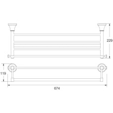 Полка для полотенец 67,4 см Rose RG1908H