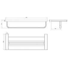Полка для полотенец 60 см Milacio Ultra MCU.955.GD