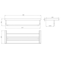 Полка для полотенец 60 см Milacio Ultra MCU.965.MB