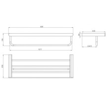 Полка для полотенец 60 см Milacio Ultra MCU.965.MB