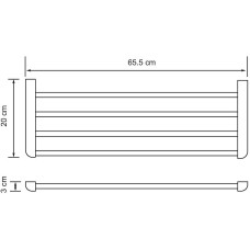 Полка для полотенец WasserKRAFT Kammel K-8311 Хром