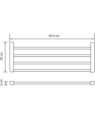 Полка для полотенец WasserKRAFT Kammel K-8311 Хром