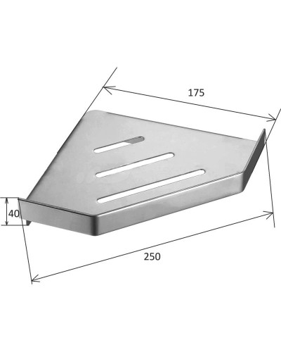 Полка угловая 17,5х17,5 см Boheme New Venturo 10318-SGM