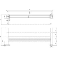 Полка для полотенец 59,5 см Villeroy & Boch Elements-Striking TVA15200600064