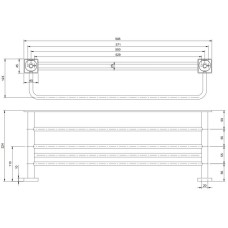 Полка для полотенец 59,5 см Villeroy & Boch Elements-Striking TVA15200600076