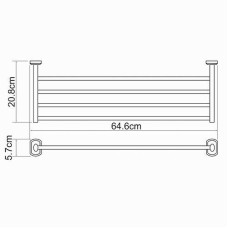 Полка для полотенец WasserKRAFT Oder K-3011 Хром