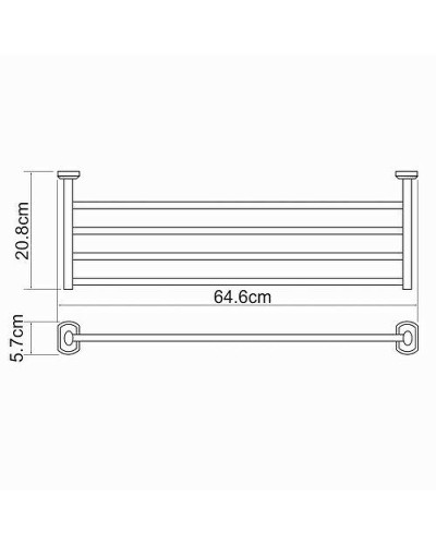 Полка для полотенец WasserKRAFT Oder K-3011 Хром