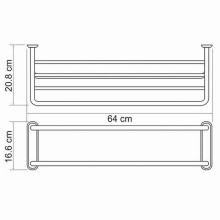 Полка для полотенец WasserKRAFT K-888 Хром