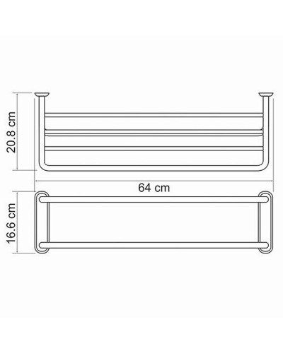 Полка для полотенец WasserKRAFT K-888 Хром