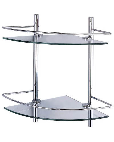 Стеклянная полка WasserKRAFT K-3122 угловая Хром