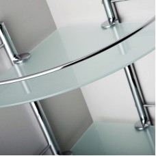 Стеклянная полка WasserKRAFT K-3122 угловая Хром