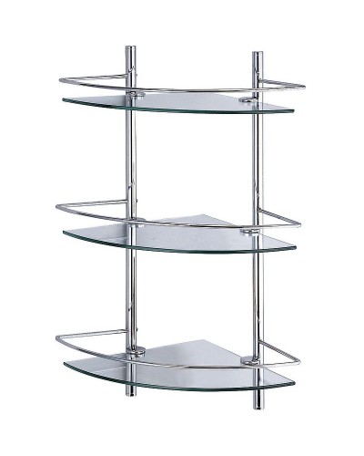 Стеклянная полка WasserKRAFT K-3133 угловая Хром