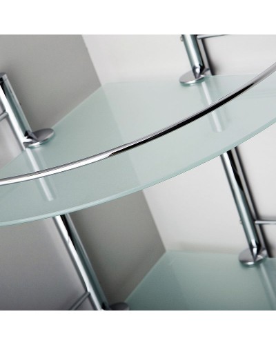 Стеклянная полка WasserKRAFT K-3133 угловая Хром