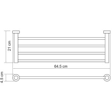 Полка для полотенец WasserKRAFT Donau K-9411 Хром