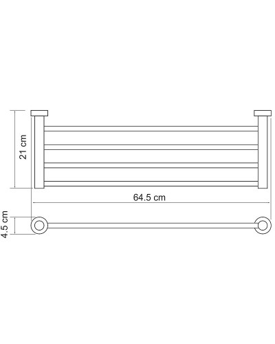 Полка для полотенец WasserKRAFT Donau K-9411 Хром