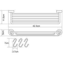 Полка корзина WasserKRAFT Donau K-9415 Хром