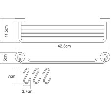 Полка корзина WasserKRAFT Donau K-9415 Хром