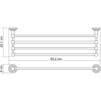 Полка для полотенец WasserKRAFT Ammer K-7011 Хром матовый