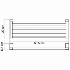 Полка для полотенец WasserKRAFT Leine K-5011 Хром