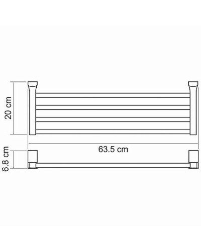 Полка для полотенец WasserKRAFT Leine K-5011 Хром