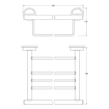 Полка для полотенец FBS Luxia LUX 042 Хром