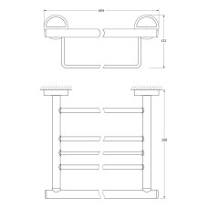 Полка для полотенец FBS Luxia LUX 042 Хром