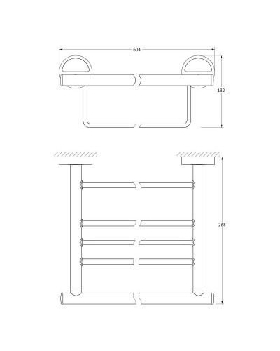 Полка для полотенец FBS Luxia LUX 042 Хром