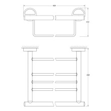 Полка для полотенец FBS Luxia LUX 040 Хром