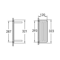 Полка 2-х ярусная настенная CEZARES MAXIMA CZR-F-8918