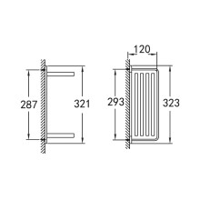 Полка 2-х ярусная настенная CEZARES MAXIMA CZR-F-8918