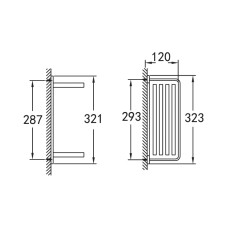 Полка 2-х ярусная настенная CEZARES MAXIMA CZR-F-8918