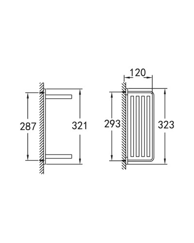 Полка 2-х ярусная настенная CEZARES MAXIMA CZR-F-8918