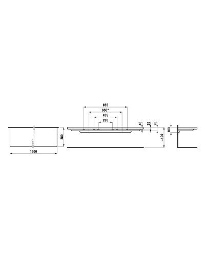 Керамическая полка Laufen Palace 8.7043.6.000.000.1 Белая