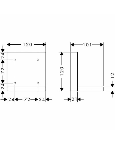 Полка Axor ShowerCollection 40872000 Хром