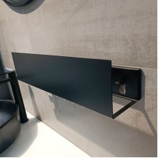 Металлическая полка Aquanet Магнум 50 274189 Черная матовая