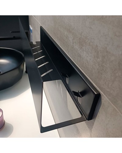 Металлическая полка Aquanet Магнум 50 274189 Черная матовая