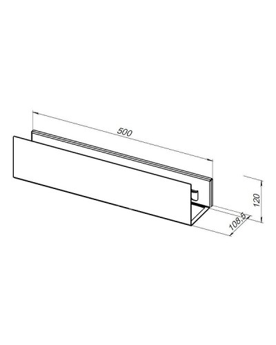 Металлическая полка Aquanet Магнум 50 274189 Черная матовая