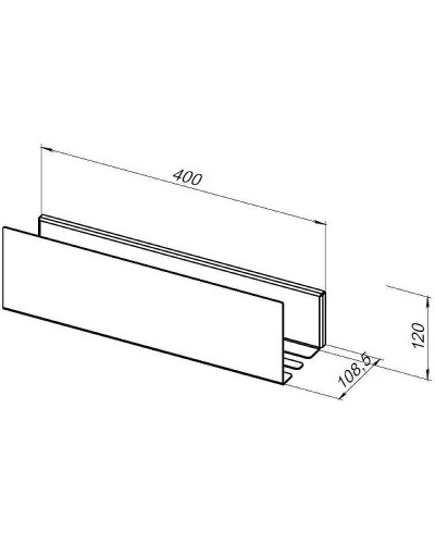 Металлическая полка Aquanet Магнум 40 302230 Белая матовая