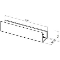Металлическая полка Aquanet Магнум 50 302232 Белая матовая