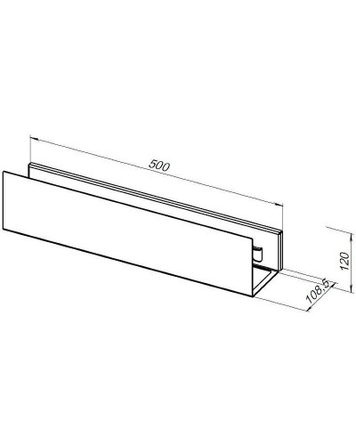 Металлическая полка Aquanet Магнум 50 302232 Белая матовая