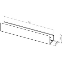 Металлическая полка Aquanet Магнум 70 302233 Белая матовая