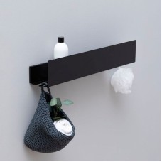 Металлическая полка Aquanet Магнум 70 302221 Черная матовая