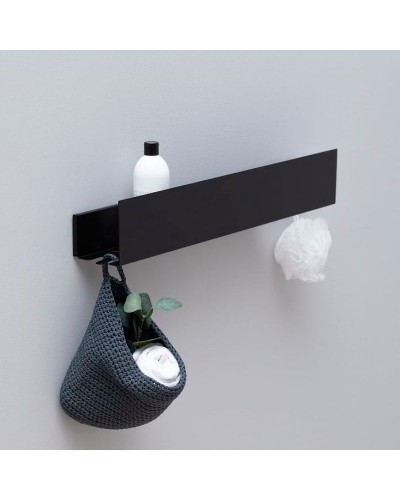 Металлическая полка Aquanet Магнум 70 302221 Черная матовая