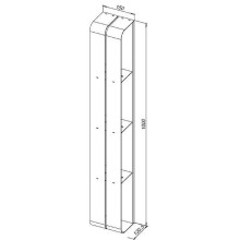 Металлическая полка Aquanet Магнум 15х100 302238 Белая матовая