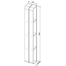 Металлическая полка Aquanet Магнум 15х100 302238 Белая матовая