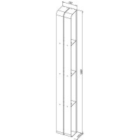 Металлическая полка Aquanet Магнум 15х130 302239 Белая матовая