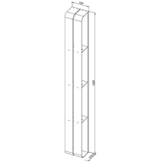 Металлическая полка Aquanet Магнум 15х130 302239 Белая матовая
