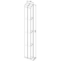 Металлическая полка Aquanet Магнум 15х130 302227 Черная матовая