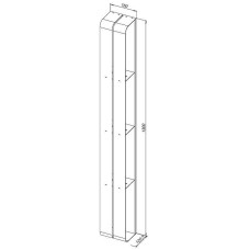 Металлическая полка Aquanet Магнум 15х130 302227 Черная матовая