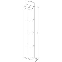 Металлическая полка Aquanet Магнум 20х130 302228 Черная матовая